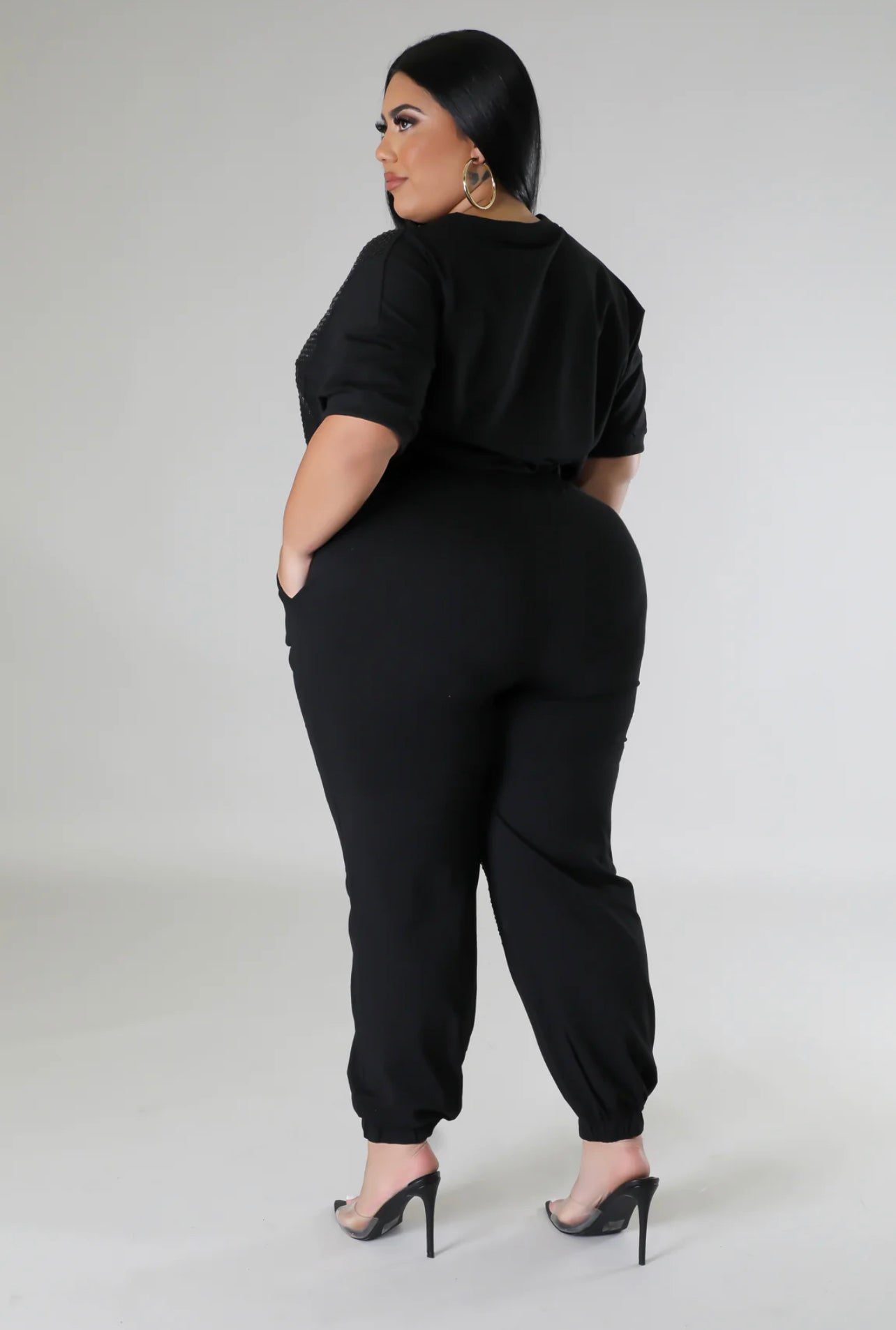 Rhinestone Jogger Set