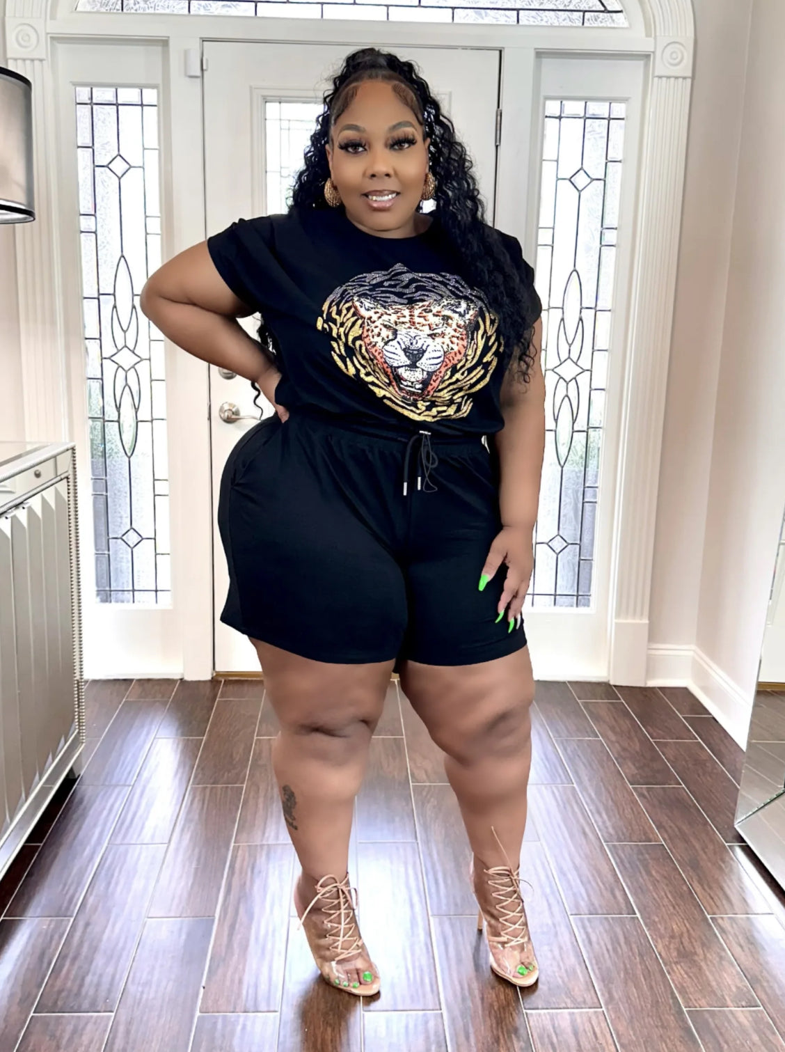 Rhinestone Tiger Set