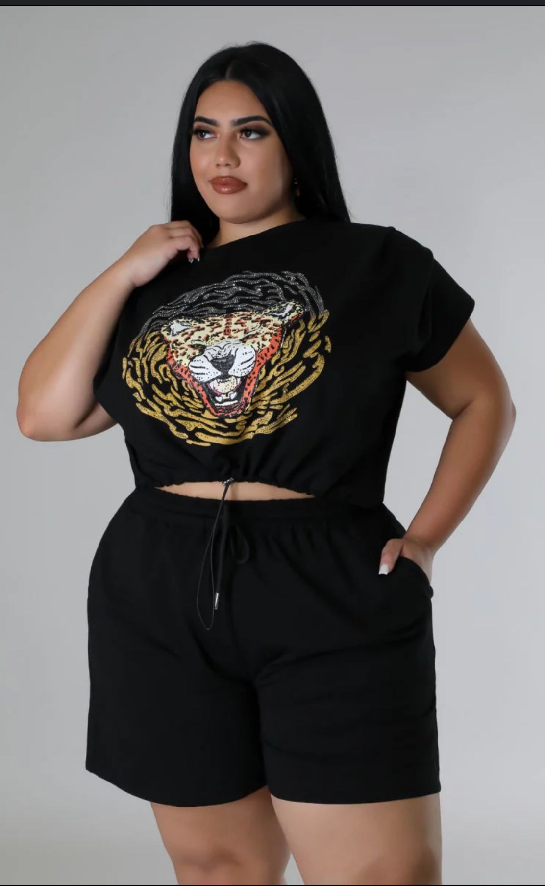 Rhinestone Tiger Set