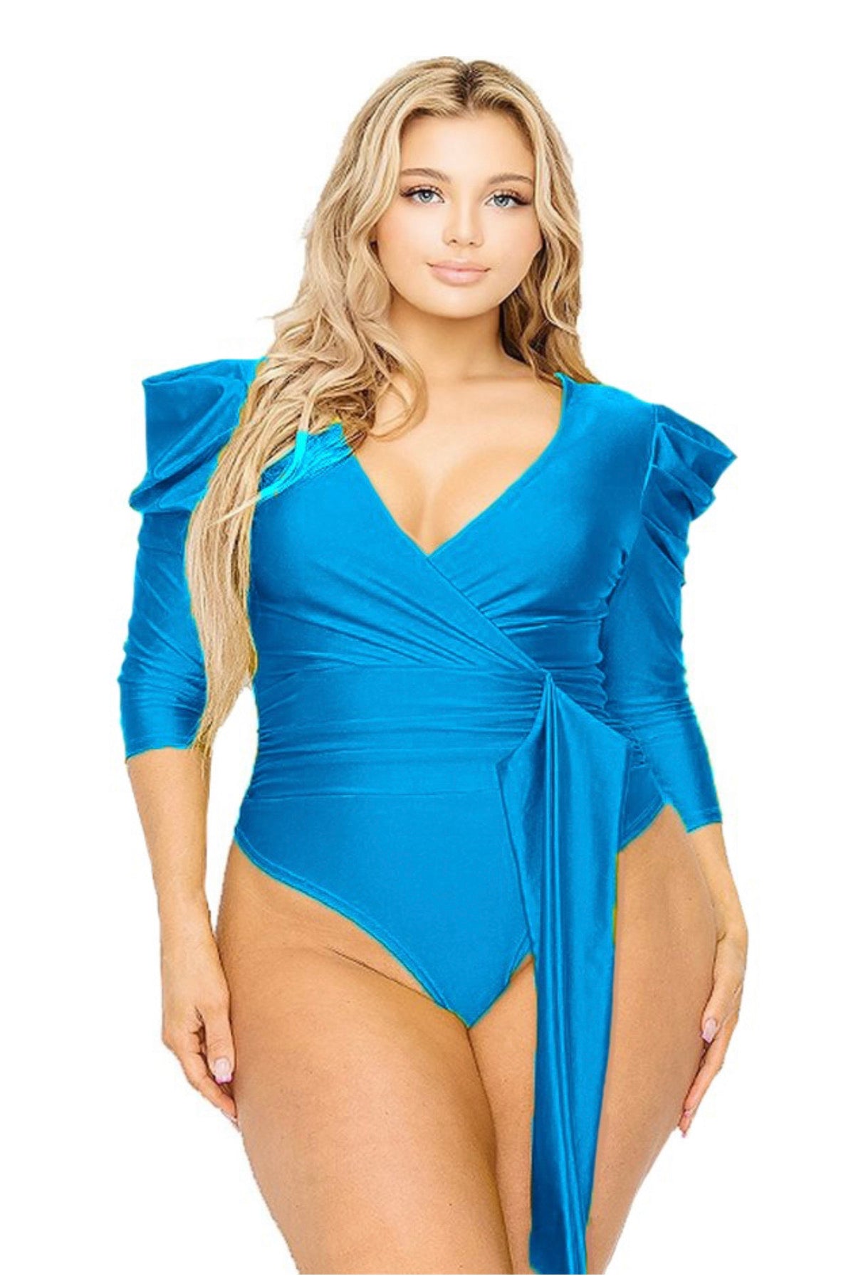Turquoise Belted Body Suit