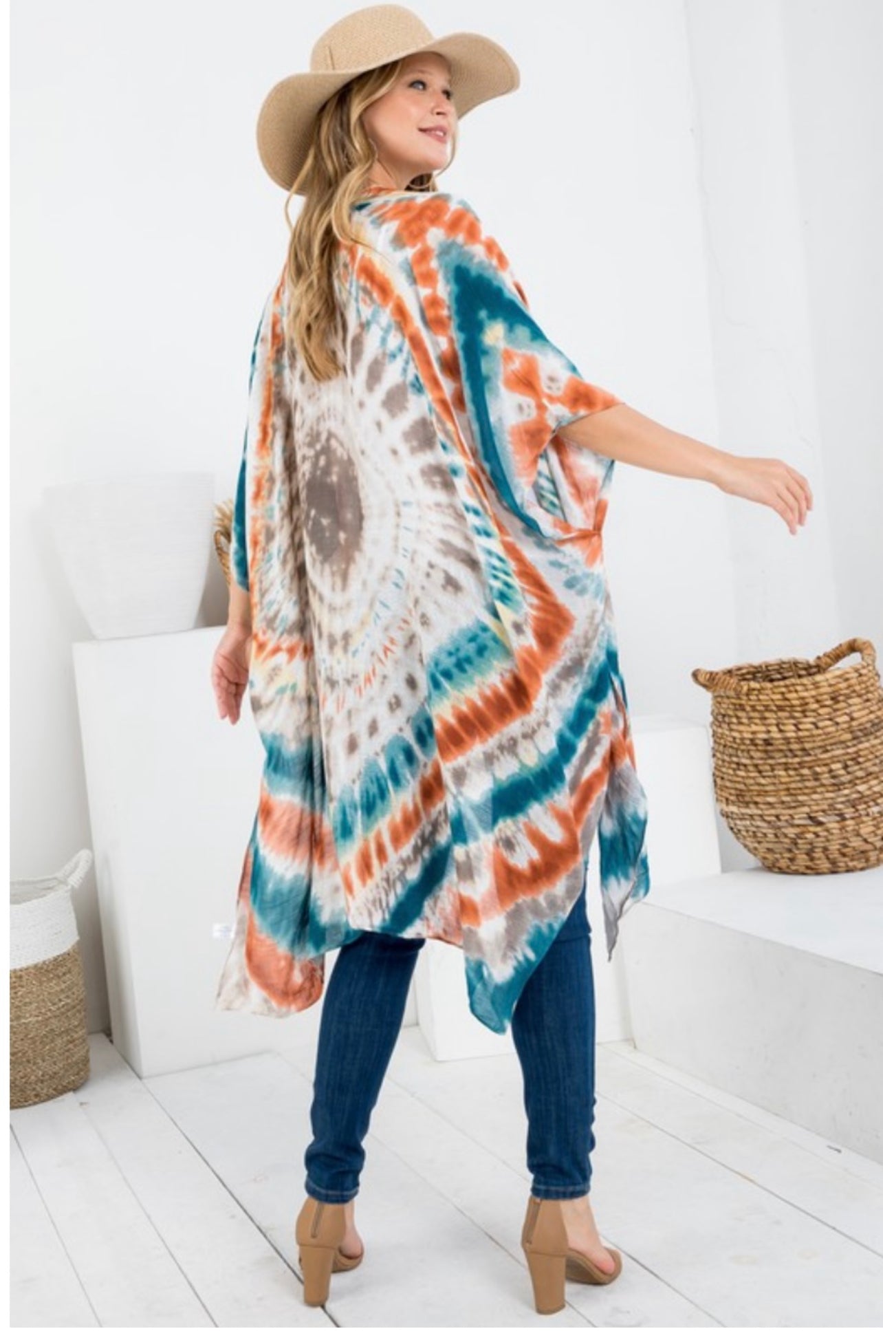 Tie Dye Rust Kimonos