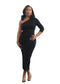 Keep Her Secret One Shoulder Maxi