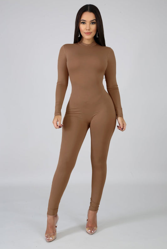 Mock Neck Catsuit