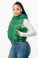 Faux Leather Hoodie Puffer Vest