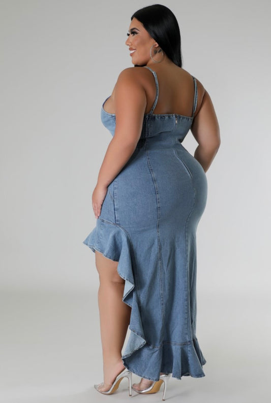 Hit The Quan Denim Maxi