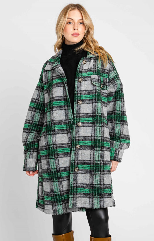 Plaid Button Down Shacket