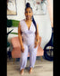 No Limits Houndstooth Lavender Jumpsuit